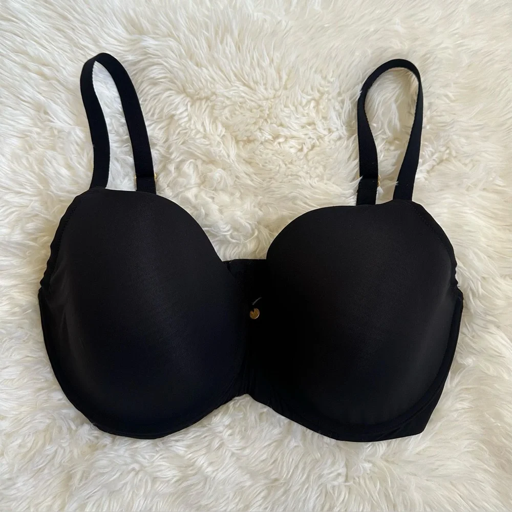 Natori Underwire T-Shirt Bra Woman’s Full Coverage support 36 G Black - Picture 3 of 8